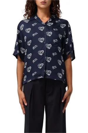 Kenzo Dames, Blouses & Shirts, Blauw, Maat: L Zijde