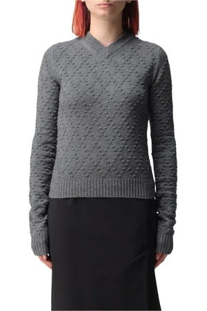 Sportmax Dames, Truien, Grijs, Maat: S Wol
