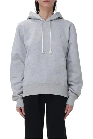 Saint Laurent Dames, Sweatshirts & Hoodies, Grijs, Maat: M Katoen