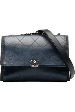CHANEL Dames, Pre-owned, Blauw, Maat: ONE Size Leer