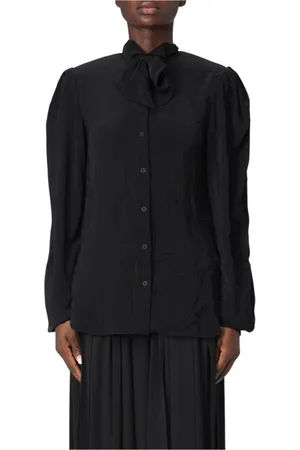 Balenciaga Dames, Blouses & Shirts, Zwart, Maat: 2XS Zijde