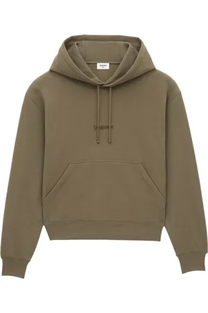 Saint Laurent Heren, Sweatshirts & Hoodies, Groen, Maat: XL Katoen