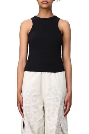 DISCLAIMER Dames, Tops, Zwart, Maat: L Katoen