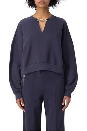 Twin-Set Dames, Sweatshirts & Hoodies, Blauw, Maat: L