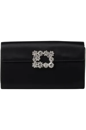 Roger Vivier Dames, Tassen, Zwart, Maat: ONE Size Satijn
