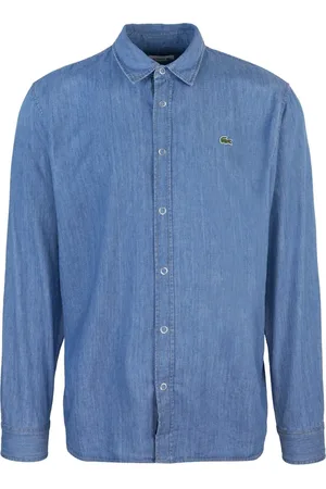 Lacoste Heren, Overhemden, Blauw, Maat: L Katoen