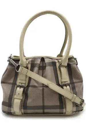 Burberry Dames, Pre-owned, Grijs, Maat: ONE Size Leer