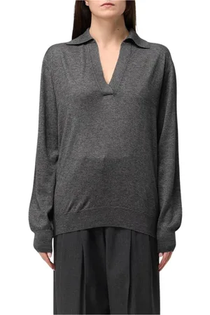 FARFETCH Dames, Truien, Grijs, Maat: XL Kasjmier