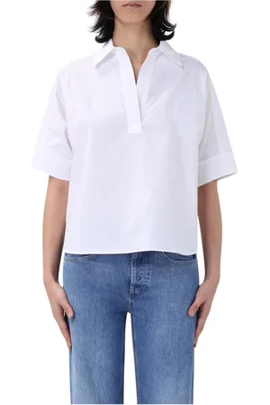 Dondup Dames, Blouses & Shirts, Wit, Maat: M Katoen