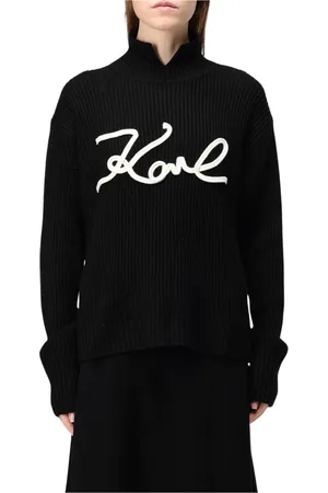 Karl Lagerfeld Dames, Truien, Zwart, Maat: L