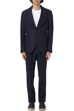 Manuel Ritz Heren, Pakken, Blauw, Maat: 2XL Linnen