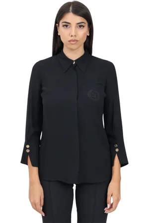 Elisabetta Franchi Dames, Blouses & Shirts, Zwart, Maat: M