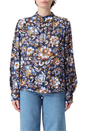 A.P.C. Dames, Blouses & Shirts, Blauw, Maat: M Viscose