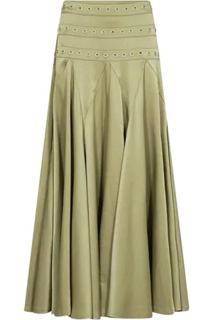 Copenhagen Muse Dames, Rokken, Groen, Maat: M Viscose