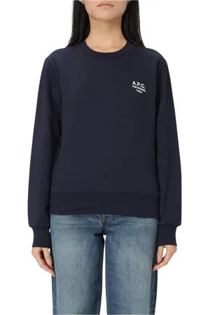 A.P.C. Dames, Sweatshirts & Hoodies, Blauw, Maat: M Katoen