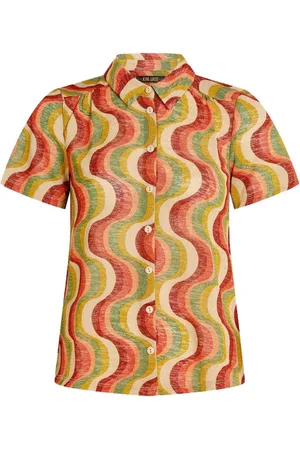 King Louie Dames, Blouses & Shirts, Veelkleurig, Maat: S Poliester