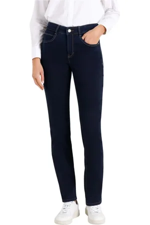 Mac Dames, Jeans, Blauw, Maat: XS Denim