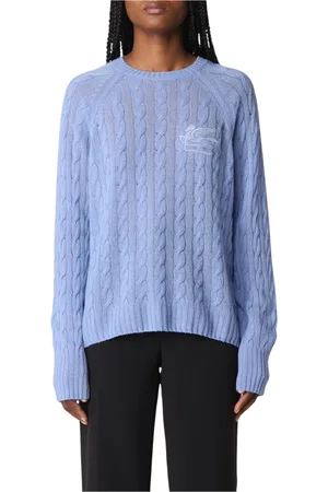 Etro Dames, Truien, Blauw, Maat: 2XS Kasjmier