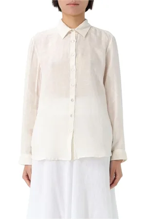 120% Lino Dames, Blouses & Shirts, , Maat: L Linnen