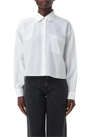 A.P.C. Dames, Blouses & Shirts, Wit, Maat: M Katoen