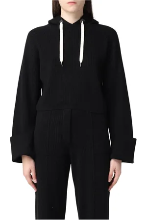 Brunello Cucinelli Dames, Sweatshirts & Hoodies, Zwart, Maat: S Wol