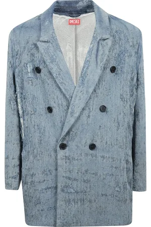 Diesel Heren, Jassen, Blauw, Maat: L Katoen