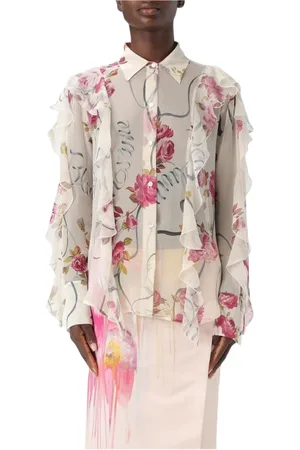 BLUMARINE Dames, Blouses & Shirts, Veelkleurig, Maat: L Zijde