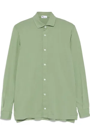 DoppiaA Heren, Overhemden, Groen, Maat: 2XL