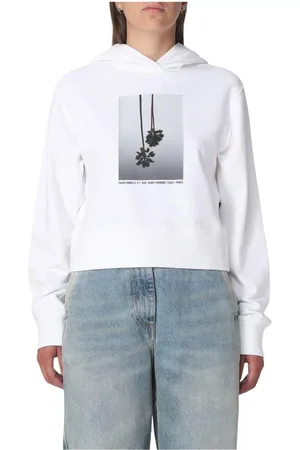 Palm Angels Dames, Sweatshirts & Hoodies, Wit, Maat: S Katoen