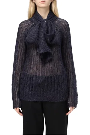 LIVIANA CONTI Dames, Truien, Blauw, Maat: M Wol