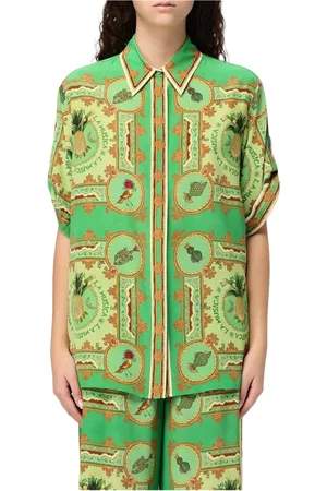 ALÉMAIS Dames, Blouses & Shirts, Groen, Maat: M Zijde