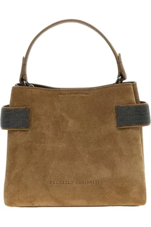 Brunello Cucinelli Dames, Tassen, Bruin, Maat: ONE Size Suède
