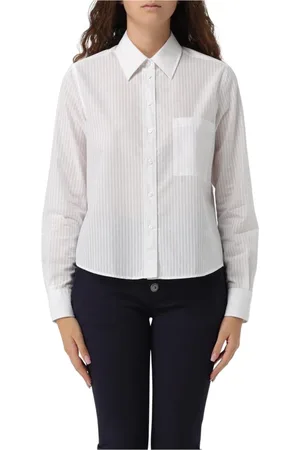 HUGO BOSS Dames, Blouses & Shirts, Wit, Maat: 3XL Katoen