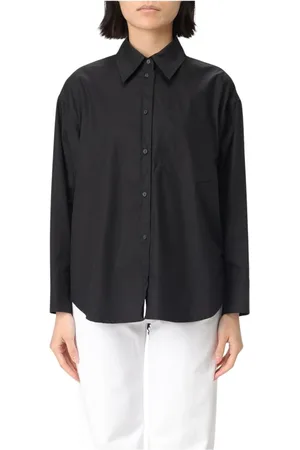 Dondup Dames, Blouses & Shirts, Zwart, Maat: XS Katoen