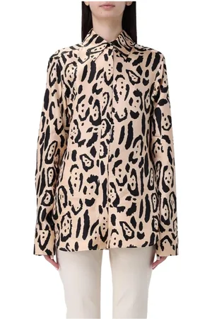 Sportmax Dames, Blouses & Shirts, Bruin, Maat: M Zijde