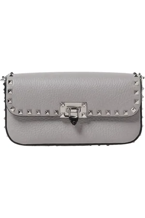 VALENTINO GARAVANI Dames, Tassen, Grijs, Maat: ONE Size Leer