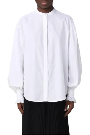 Twin-Set Dames, Blouses & Shirts, Wit, Maat: M Katoen