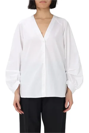 Dondup Dames, Blouses & Shirts, Wit, Maat: 2XS Katoen
