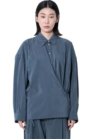 LEMAIRE Dames, Blouses & Shirts, Grijs, Maat: M Zijde