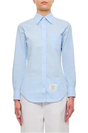 Thom Browne Dames, Blouses & Shirts, Blauw, Maat: S Katoen