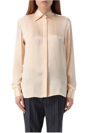 Tom Ford Dames, Blouses & Shirts, Oranje, Maat: XS Zijde