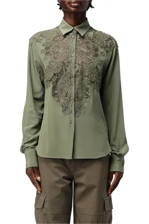 ERMANNO SCERVINO Dames, Blouses & Shirts, Groen, Maat: S Zijde