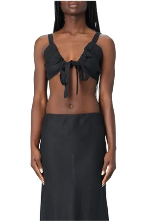 Twin-Set Dames, Tops, Zwart, Maat: XS Linnen