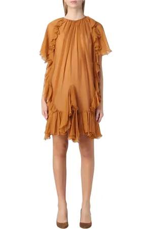 Dsquared2 Dames, Jurken, Geel, Maat: 2XS Zijde