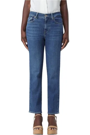 7 for all Mankind Dames, Jeans, Blauw, Maat: W26 Katoen