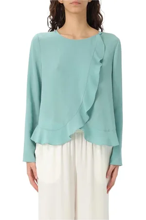 Emporio Armani Dames, Blouses & Shirts, Groen, Maat: M Leer
