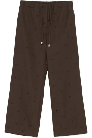The Attico Dames, Broeken, Bruin, Maat: 2XS Zijde