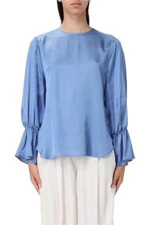 Liu Jo Dames, Blouses & Shirts, Blauw, Maat: M Zijde