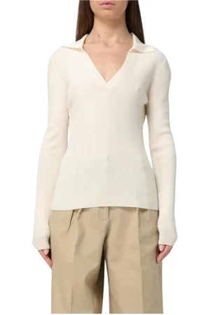 Allude Dames, Truien, Wit, Maat: L Kasjmier