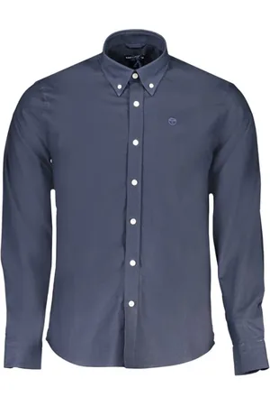 North Sails Heren, Overhemden, Blauw, Maat: S Katoen
